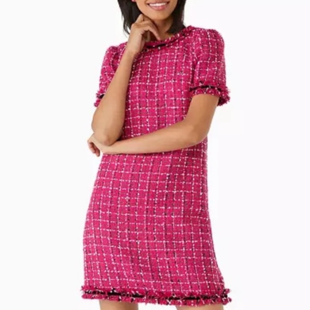 Kate Spade Festive pink tweed dress